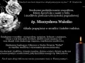 Wzór podziękowania za udział w pogrzebie śp. Mieczysława Waleśko. Rodzina dziękuje za wsparcie i pamięć.