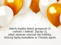 Złote i białe balony unoszą się nad życzeniami na 26 urodziny: "Niech każdy dzień przynosi Ci radość i miłość. Życzę Ci, abyś zawsze otaczał się ludźmi, którzy będą światłem w Twoim życiu.