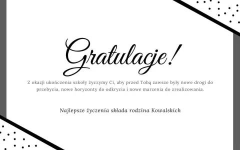 Gratulacje z okazji awansu na wyższe stanowisko! Życzymy nowych dróg i spełnienia marzeń.