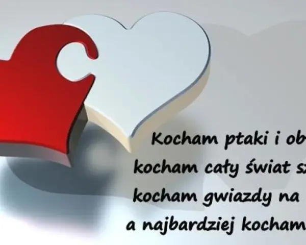 Walentynkowe serca i wierszyki dla koleżanki: "Kocham ptaki i obłoki, kocham cały świat szeroki, kocham gwiazdy na niebie, a najbardziej kocham Ciebie!