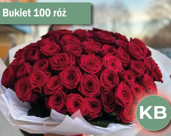 Piękny bukiet 100 czerwonych róż, idealny na lipcowe okazje. Te klasyczne kwiaty w lipcu zachwycają głębokim kolorem.