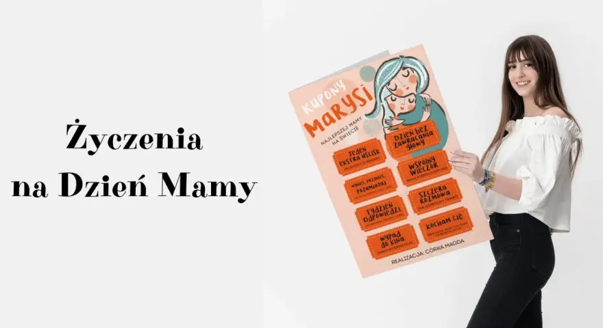 Kupony dla Marysi: życzenia dla młodej mamy, które sprawią jej radość.