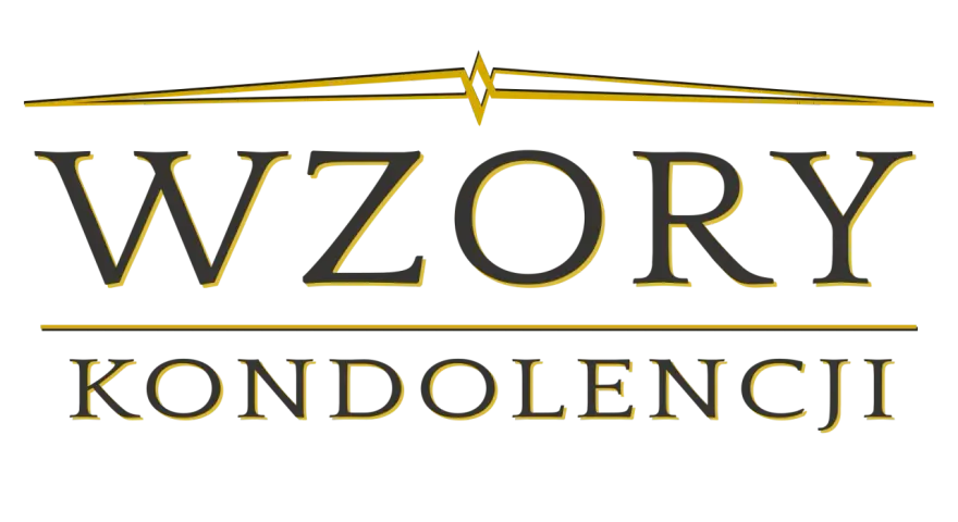 Wzory kondolencji z powodu śmierci męża. Eleganckie litery w kolorze grafitowym z żółtym obramowaniem.