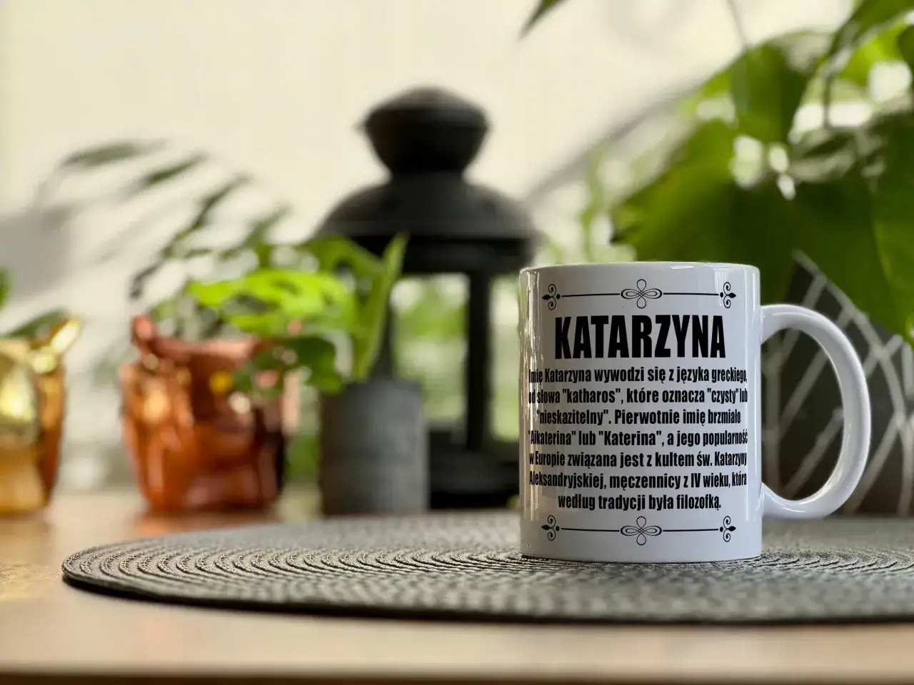 Kubek z napisem 