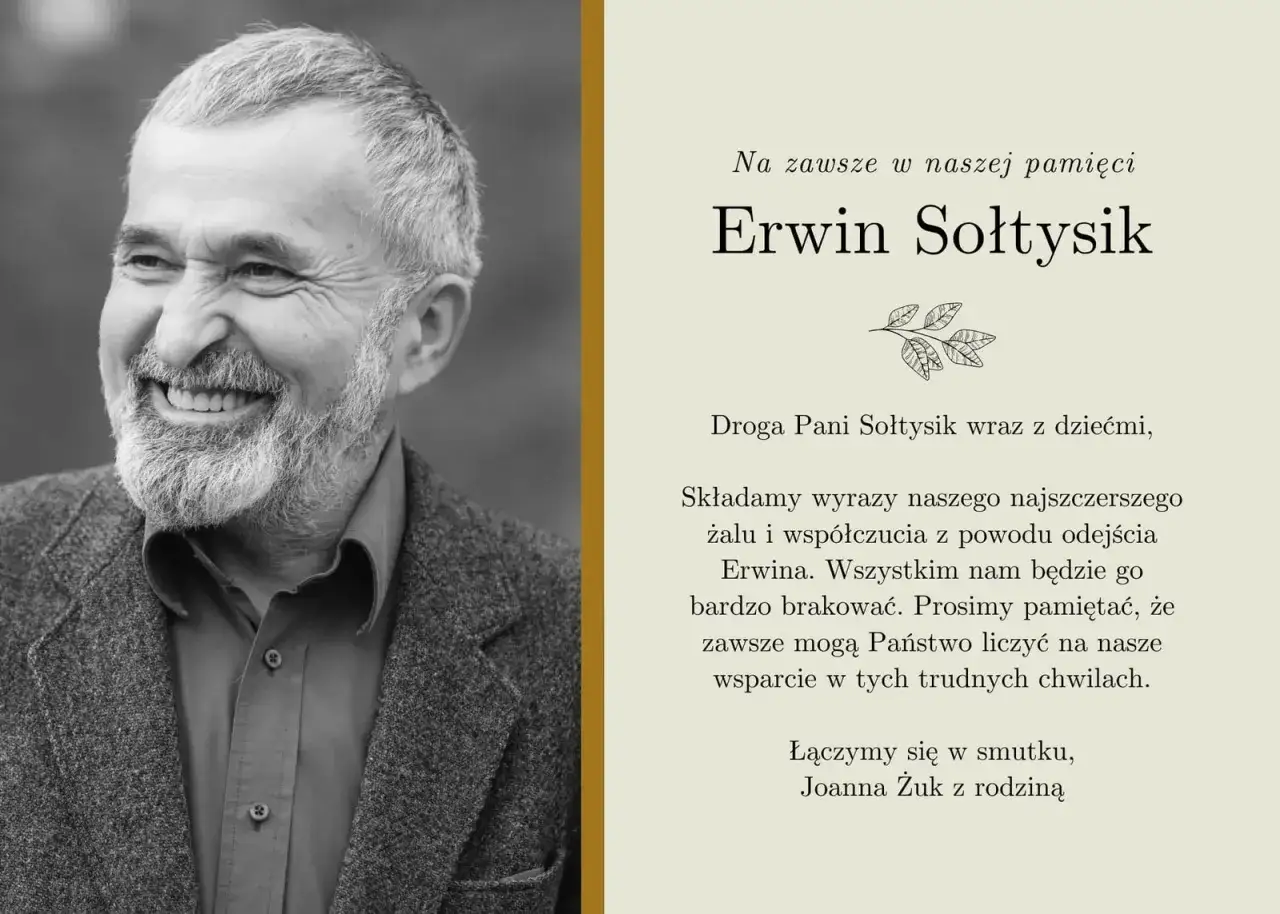 Uśmiechnięty Erwin Sołtysik, którego wspominamy. Wzruszające cytaty dla zmarłego taty.